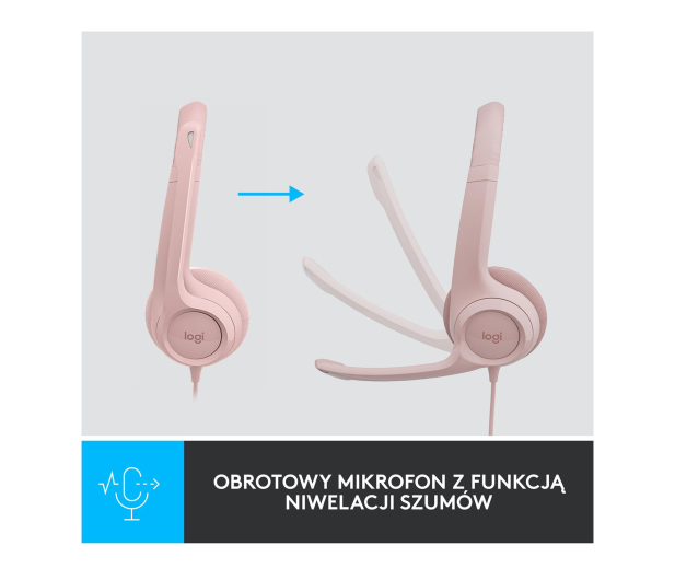 LOGITECH H390 różowy 981-001281 - 1110326 - zdjęcie 6